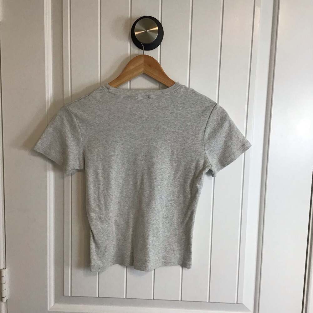 John Galt California Grey Marl Cotton Crewneck Short Sleeve T-Shirt - Picture 2 of 8